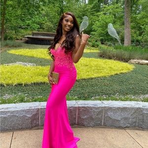 Hot Pink Prom Dress